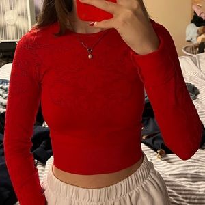 Red Fabletics Top